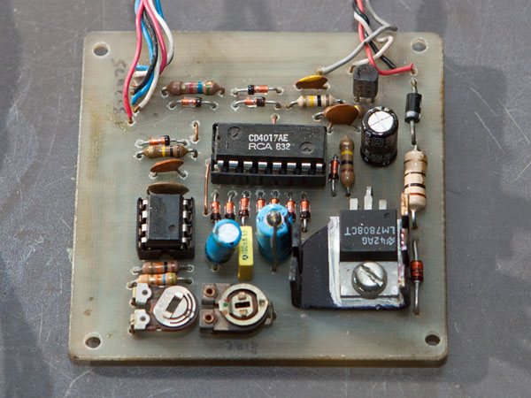 the PCB containing input and power circuitry